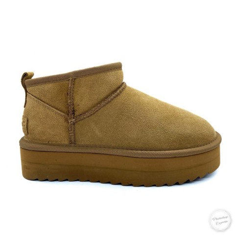 Stivaletto cuoio platform donna Colors of California