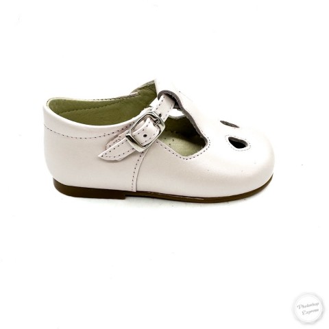 Scarpa pelle nude con occhi di bue bambina Panyno