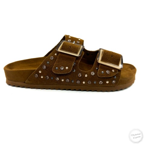 Sandalo scamosciato marrone donna Colors of California
