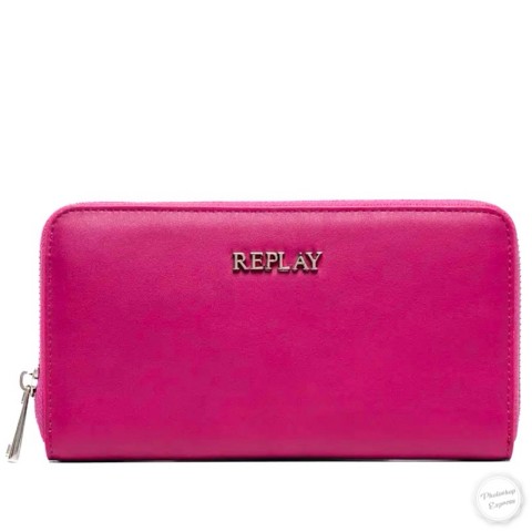 Portafoglio fuxia rettangolare donna Replay