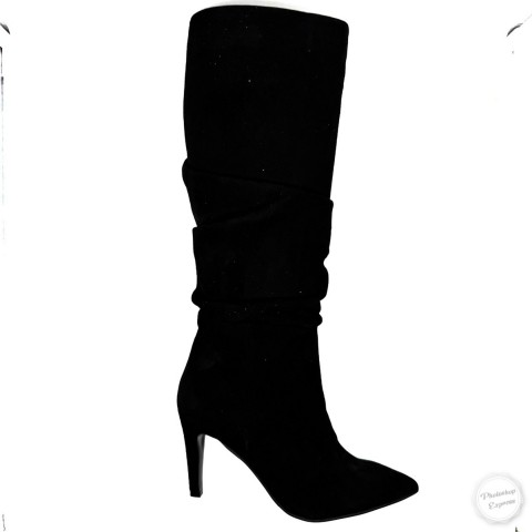 Stivale tacco camoscio nero donna Gianni Crasto