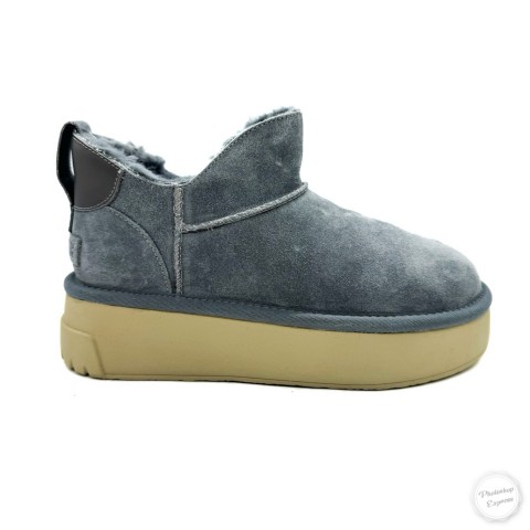 Stivaletto short platform grigio donna Colors of California