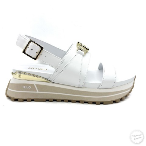 Sandalo bianco platform donna Liu jo