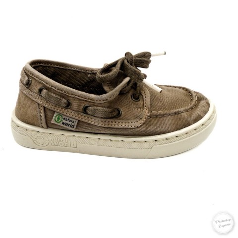 Mocassino stringato beige bambino Natural World