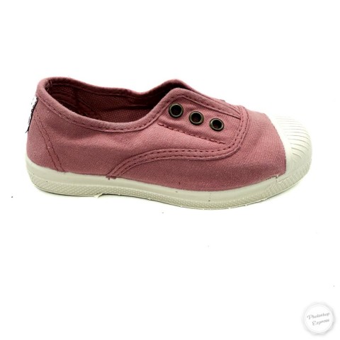 Sneaker cotone rosa antico bambina Natural World