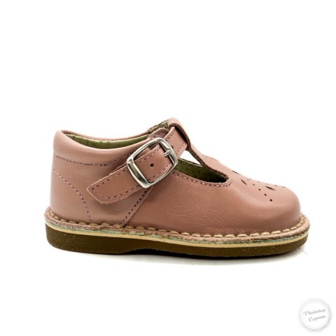 Scarpa pelle rosa nude bambina Panyno