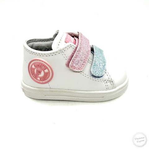Sneaker in pelle bianca bambina Falcotto