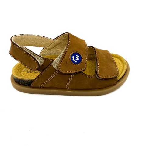 Sandalo cuoio in pelle bambino Walkey