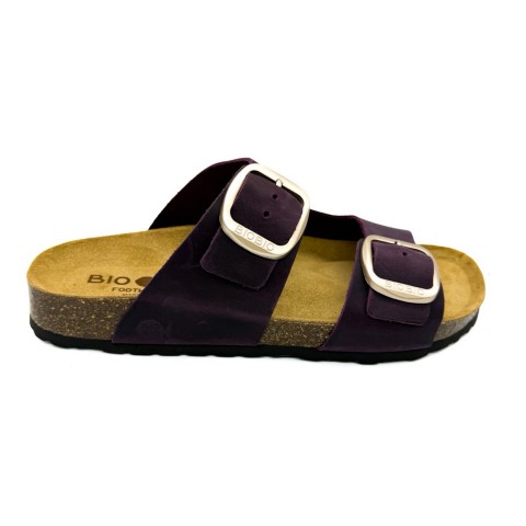 Sandalo bordeaux con fibbie grandi donna Bio Bio