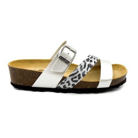 Sandalo argento a tripla fascia donna Bio Bio