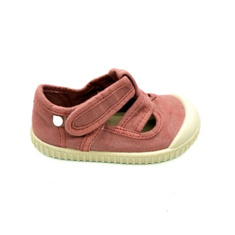 Sandalo in tela rosa bambina Igor Barefoot Concept