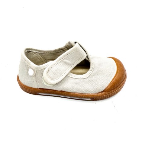 Scarpina due occhi in cotone bianco ghiaccio bambino Igor Barefoot Concept