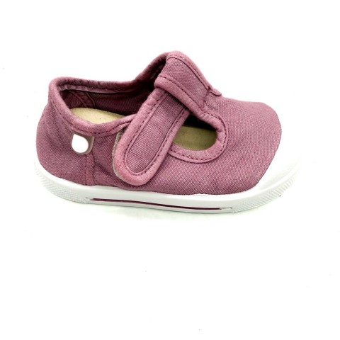 Scarpina due occhi in cotone rosa bambina Igor Barefoot Concept