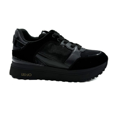 Sneaker nera platform in pelle donna Liu jo
