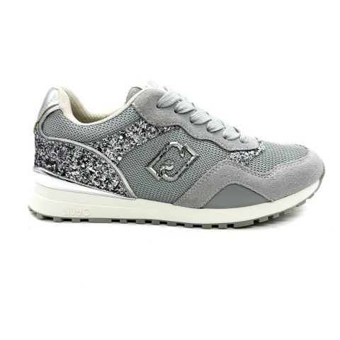 Sneaker grigia glitter e mesh donna Liu jo