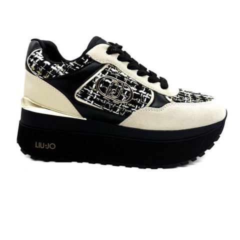 Sneaker beige e nera donna platform Liu jo