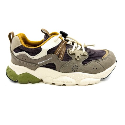 Sneaker bambino grigia e marrone Flower Mountain