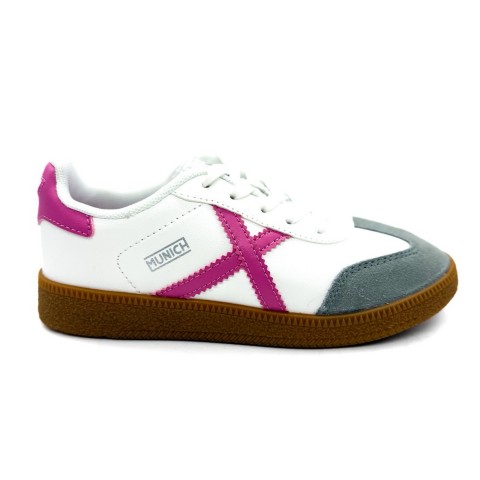 Sneaker bianca grigia bambina Munich