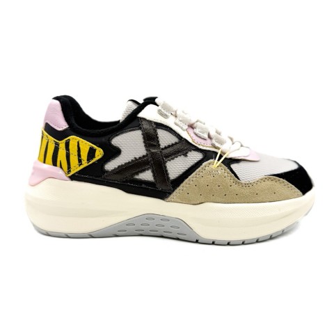 Sneaker nera grigia e beige donna Munich