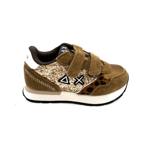 Sneaker marrone oro bambina SUN 68