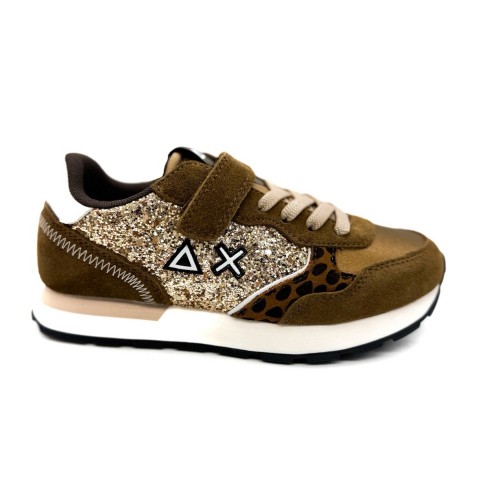 Sneaker marrone oro bambina SUN 68