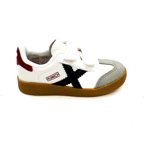 Sneaker bianca grigia bambino Munich