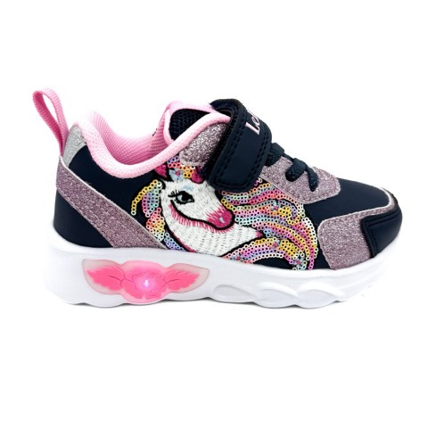 Sneaker con luci blu unicorno bambina Lelli Kelly