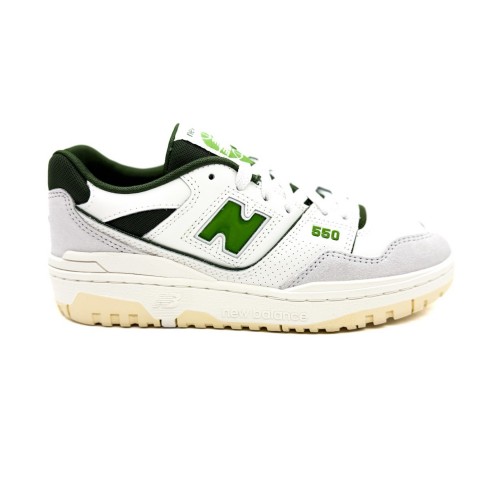 Sneaker donna bianca verde New Balance 550