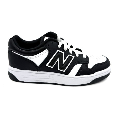 Sneaker bambino nera e bianca New Balance 480