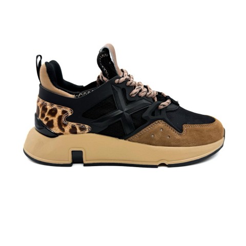 Sneaker marrone nera donna Munich clik