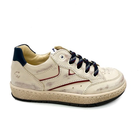 Sneaker pelle beige bambino Walkey
