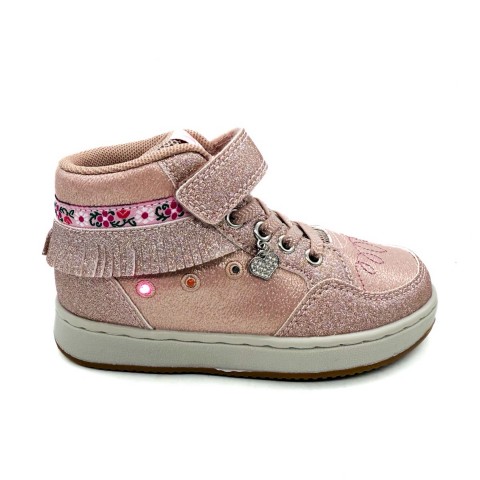 Sneaker rosa alta con luci bambina Lelli Kelly frangetta mix