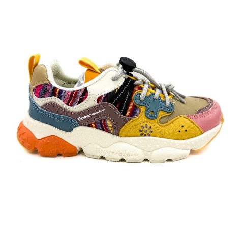 Sneaker rosa multicolor bambina Flower Mountain