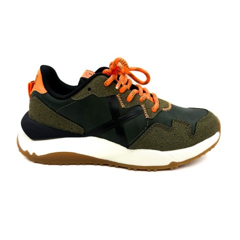 Sneaker running verde militare bambino Munich