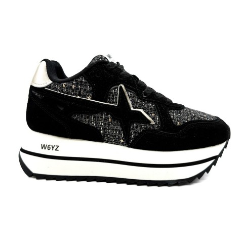 Sneaker nera donna platform W6YZ