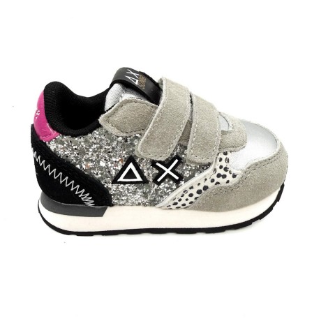 Sneaker grigia argento bambina primi passi Sun 68