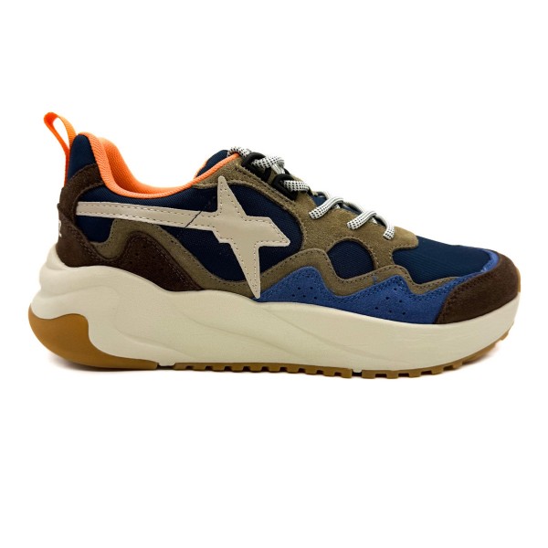 Sneaker marrone azzurra uomo W6YZ