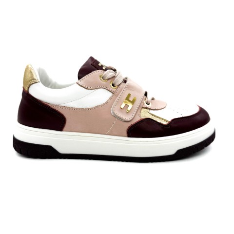 Sneaker in pelle bordeaux ragazza Elisabetta Franchi