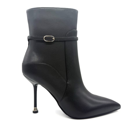 Stivaletto in pelle con tacco nero donna Liu Jo