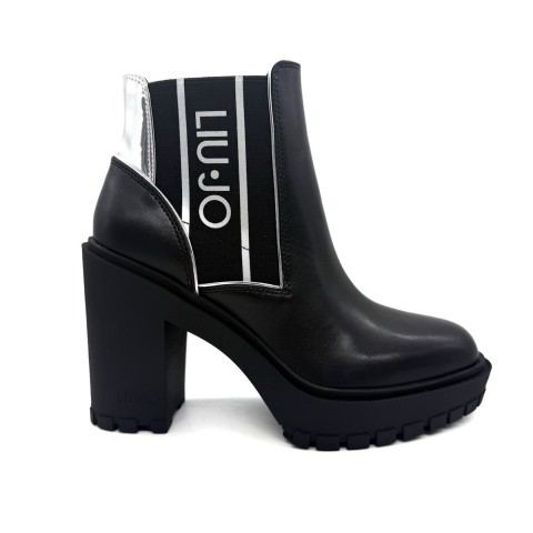 Stivaletto in pelle con logo donna Liu jo