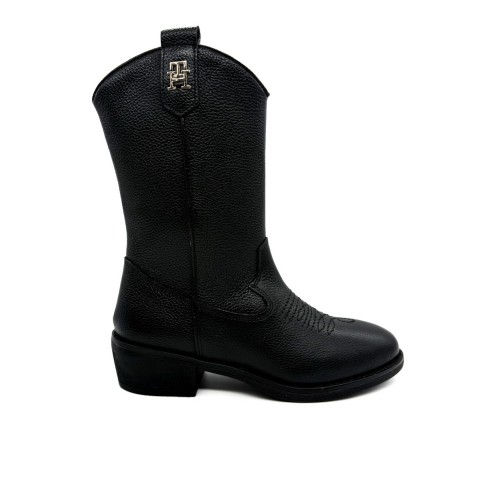 Stivale texano nero bambina Tommy Hilfiger