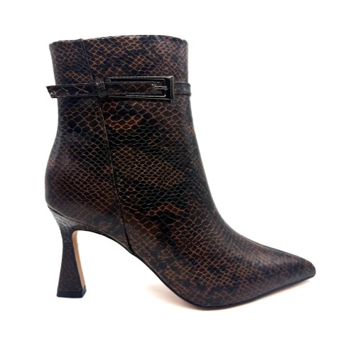 Stivaletto tacco 7 cm marrone donna Caffenero