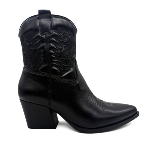 Stivaletto texano nero donna Kharisma