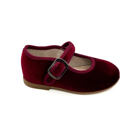 Ballerina in velluto bordeaux bambina Kharisma