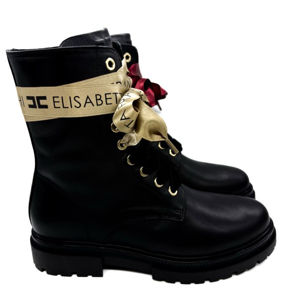 Tronchetto nero in vera pelle ragazza Elisabetta Franchi la mia bambina