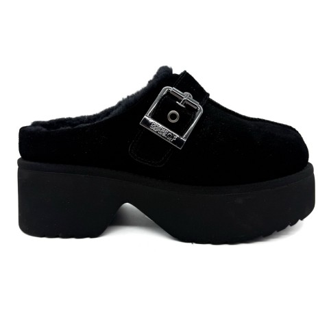 Sabot in pelle scamosciata nera donna Colors of California