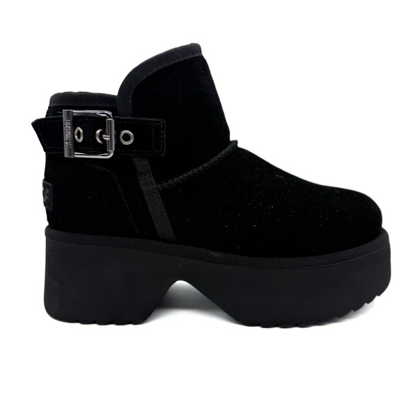 Stivaletto in pelle scamosciata nera donna Colors of California