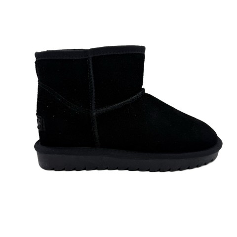 Stivaletto fodera lana nero donna con zeppa interna Colors of California