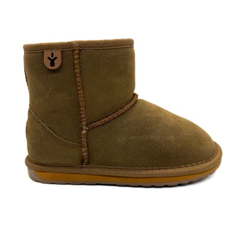 Stivaletto marrone lana Merino bambino EMU Australia