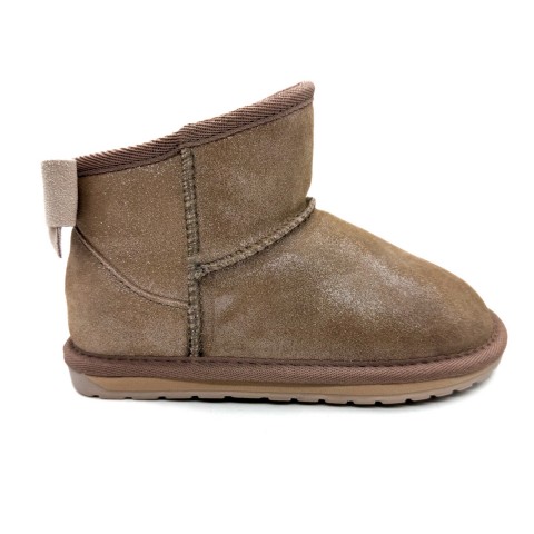 Stivaletto rosa bambina pelliccia lana Merino EMU Australia